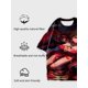 thumbnail image 4 of T-shirt round neck Role Pattern loose short sleeve F24, 4 of 5