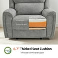 thumbnail image 4 of MCombo Recliner Chair, 400lbs Capacity, Swivel, Dark Grey, 4 of 10