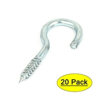 REGALWOVEN Garden Vine Wire 31mm x 15mm Zinc Plated Screw Eye Hook Eyelet Bolt 20Pcs