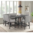 thumbnail image 5 of Pemberly Row Transitional Square Counter Table with Lazy Susan in Gray, 5 of 6