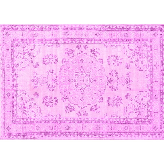 Ahgly Company Indoor Rectangle Persian Pink Traditional Area Rugs, 3' x 5'