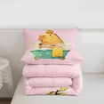 thumbnail image 5 of Erosebridal Cute Kawaii Capybara Queen Comforter Set For Capybara Lovers Queen Comforter Set,Orange Fruit Bedding Comforter Set For Kids Girls ,Reversible Pink 3 Pieces, 5 of 7