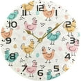 thumbnail image 5 of Dreamtimes Easter Childish Wall Clock, 10 Inch Silent Non Ticking Round Clock Oil Painting Clock Easy to Read Clock for Living Room Bedroom Bathroom Home Decor, 5 of 7