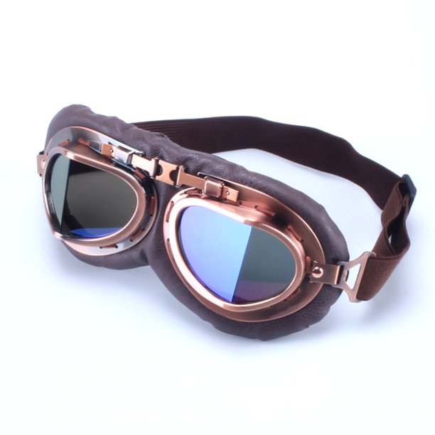 Typpkmm Retro Motorbike Motocross Helmet Pilot Goggles Jet Vintage Wwii Pilot Goggles Motorcycle Scooter Glasses Offroad Glasses