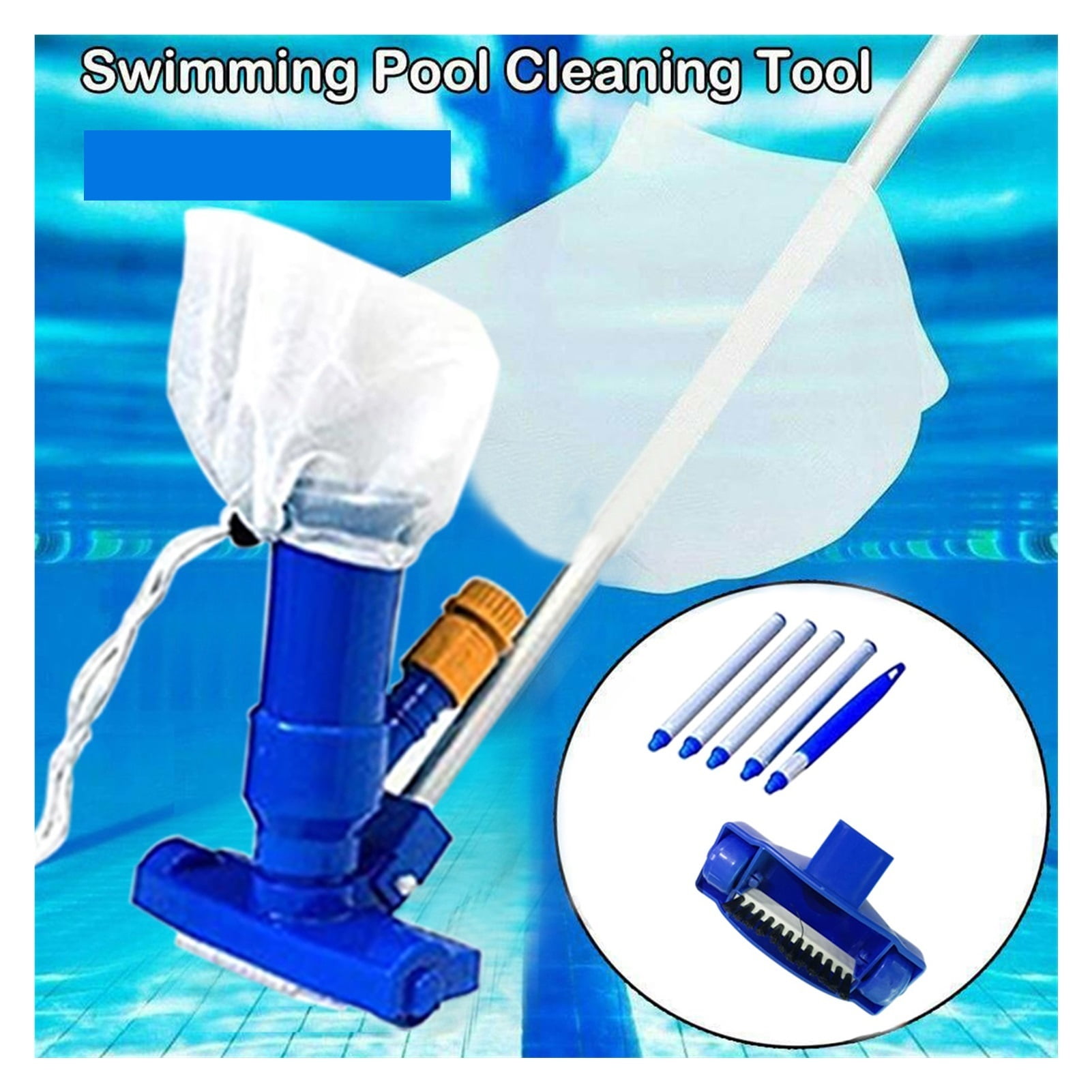 Pool Vacuum Cleaner Swimming Pool Accessories Floating Objects Cleaning Tools Suction Head Pond Fountain Spa Pool Cleaner Brush ,Great Suction Power