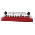 thumbnail image 1 of Barras colectoras, 6 tornillos profesionales, 30 V CA CC Premium, bloque de distribución de 10 terminales para barco, autobús, yat, 1 of 9