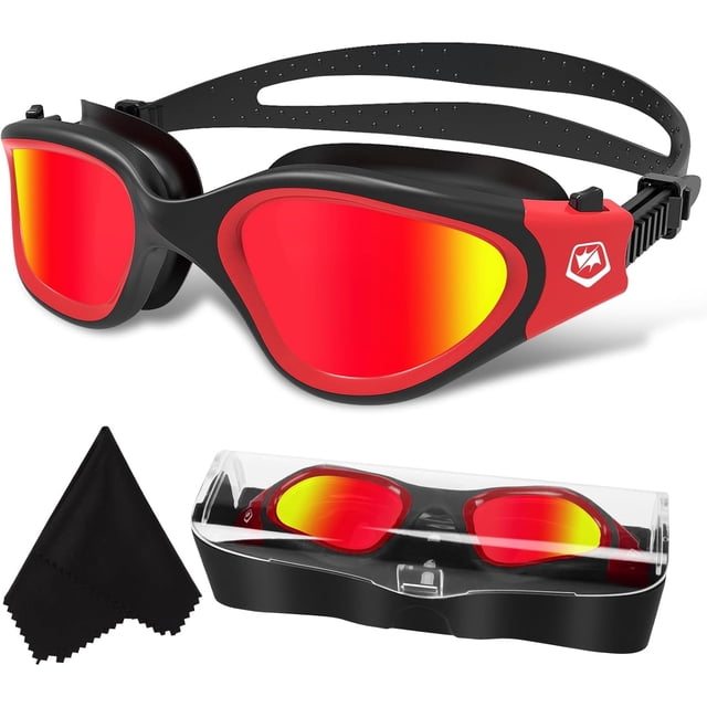 Polarized Swimming Goggles Swim Pool Goggles Anti Fog Anti UV No Leakage Clear Vision for Men Women Adults Teenagers