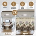 thumbnail image 5 of Vintage Flowers Window Privacy Film, Birds Retro Art Elegant Farmhouse Rustic Static Cling UV Sun Blocking Heat Control Window Tint Day and Night, Non-Adhesive One Way Privacy Cover 17.7''x39.3'', 5 of 7
