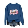 thumbnail image 4 of Generic Valentines Day Shirts Women Plaid Love Heart Valentines Day Sweatshirts Raglan Tops, 4 of 5