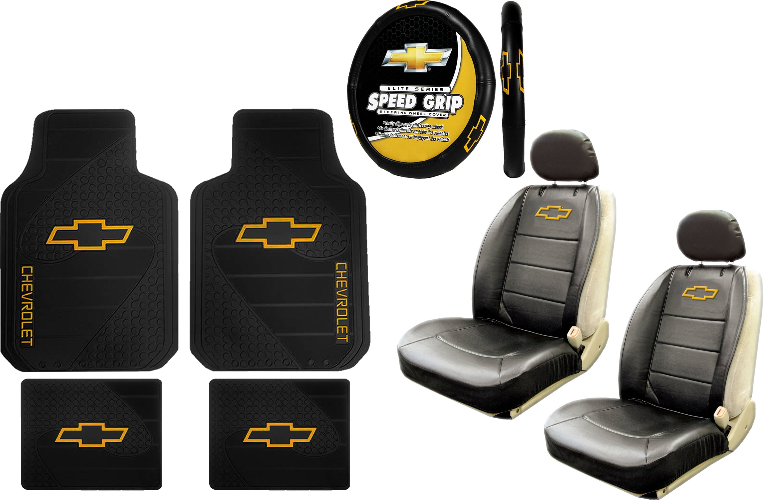 9 Piece Chevrolet Chevy Factory Style Bow Tie Heavy Duty Rubber Front Rear Floor Mats Steering Seat Covers Car Truck Suv - Chevy Bowtie Seat Covers 9 Piece Chevrolet Chevy Factory Style Bow Tie Heavy Duty Rubber Front Rear Floor Mats Steering Seat Covers Car Truck Suv - Chevy Bowtie Seat Covers