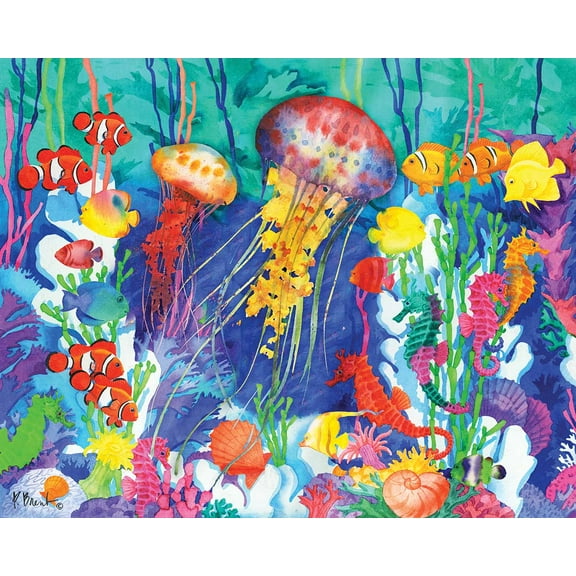 Jellyfish Lagoon, a 1000-piece Puzzle by Heritage Puzzles