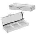 thumbnail image 2 of Miangastore 2pcs Metal Pills Case Compartment Medicine Container Portable Rectangle Monthly Case For Pocket Purse Metal Beads Organizer, 2 of 8