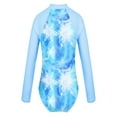 thumbnail image 2 of Alvivi Girls One-piece Long Sleeves Swimsuit Palm Printed Zippered Swimwear Rash Guard 4-16, 2 of 5