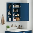 thumbnail image 4 of Gymax Multipurpose Mount Wall Surface Storage Cabinet Mirror for Bathroom Blue, 4 of 10