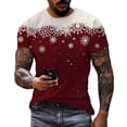 thumbnail image 3 of Rave Party Hip Hop hombres Navidad Elk Santa Claus 3d Hd impreso camiseta moda tendencia cuello redondo suelta calle fiesta ropa 6xl, 3 of 4