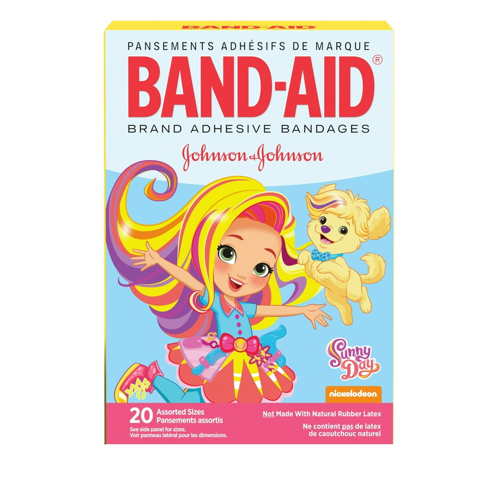BandAid Bandages, Nickelodeon Sunny Day, Assorted Sizes 20 ct