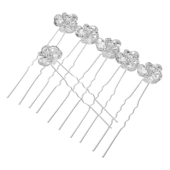 LOLIPPYY 6Pcs Elegant Hair Clips Hair Accessories for Weddings with Rhinestones