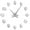 Silver,27inch, variant on Retro Different Skull Heads 3D DIY Mute Wall Clock Halloween Party Home Decoration Skeleton Acrylic Mirrors Surface Clock Watch(Silver,27inch)