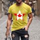 thumbnail image 1 of Tops para hombre, blusas y camisas de cuello redondo y manga corta para hombre. Camiseta de cuello redondo y manga corta con estampado de bandera canadiense para hombre. Blusa de algodón y poliéster p, 1 of 5