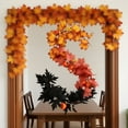 thumbnail image 5 of 63Inch Fall Garland with Pumpkins and Maple Leaves,Autumn Thanksgiving Halloween Decor for Home Indoor Outdoor,Fireplace Mantle,Front Door,Table,Stairs,Porch Farmhouse Seasonal Party Decoration, 5 of 5