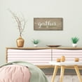 thumbnail image 2 of Stupell Home Décor Gather Wood Textured Family Word Design Canvas Wall Art by Jennifer Pugh, 2 of 6