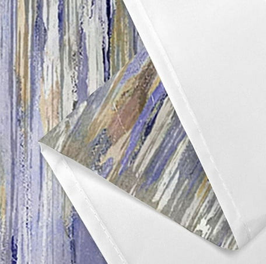 Abstract Shower Curtain, Modern Aesthetic Purple Stripe Shower Curtain Sets With 12 Hooks For Bathtub Bathroom Gray Purple Contemporary Abstract Painting Fabric
