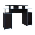 thumbnail image 3 of Keria 47" Black Gamer Desk - 2-Tier with Shelves &amp; PC Stand, MDF Modern Office Setup, Colombia Made, Spacious Design for Monitors &amp; Accessories, Black Finish, 3 of 8