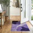 thumbnail image 2 of ODIKA Purple Abstract Brushstroke Swirls Inspired Solid Minimalist Pet Friendly & Kids Safe Bedside for Bedroom, Nursery, RV, 2 of 7