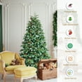 thumbnail image 6 of Topbuy 7FT Hinged Life-Like Christmas Tree W/ 450 LED Lights Pre-Lit Artificial Xmas Tree W/ 1315 PE & PVC Leaves, 6 of 10