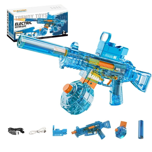 Pistola de agua eléctrica StimuVariety UMP45 con luces LED azules