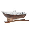thumbnail image 1 of Godinger 90891 Wood Lined Boat Bowl with Salad Server, 1 of 5