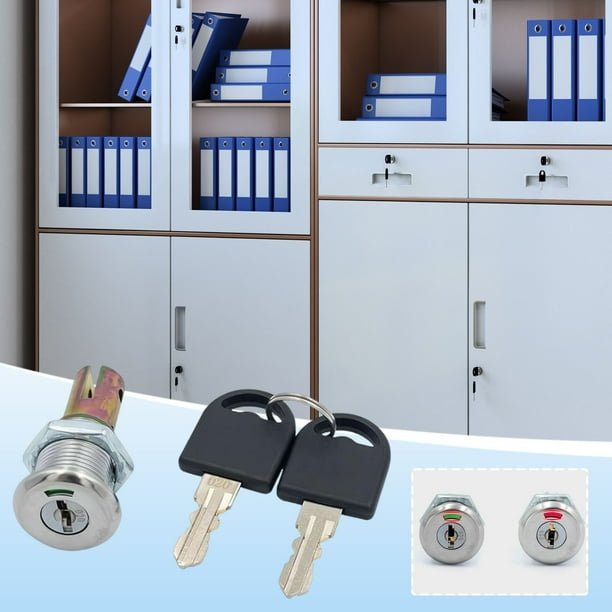 Caja cerradura para armarios de herramientas con 2 llaves - cerradura metálica de alta seguridad para almacenamiento de herramientas, indicador rojo/verde, fácil instalación para cajas de