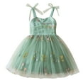 thumbnail image 2 of Weebloom Flower Girl Dresses For Wedding Birthday Toddler Fly Sleeveless Embroidered Flowers Prints Dresses Clothes Formal Party Green Girls Dresses, 2 of 4
