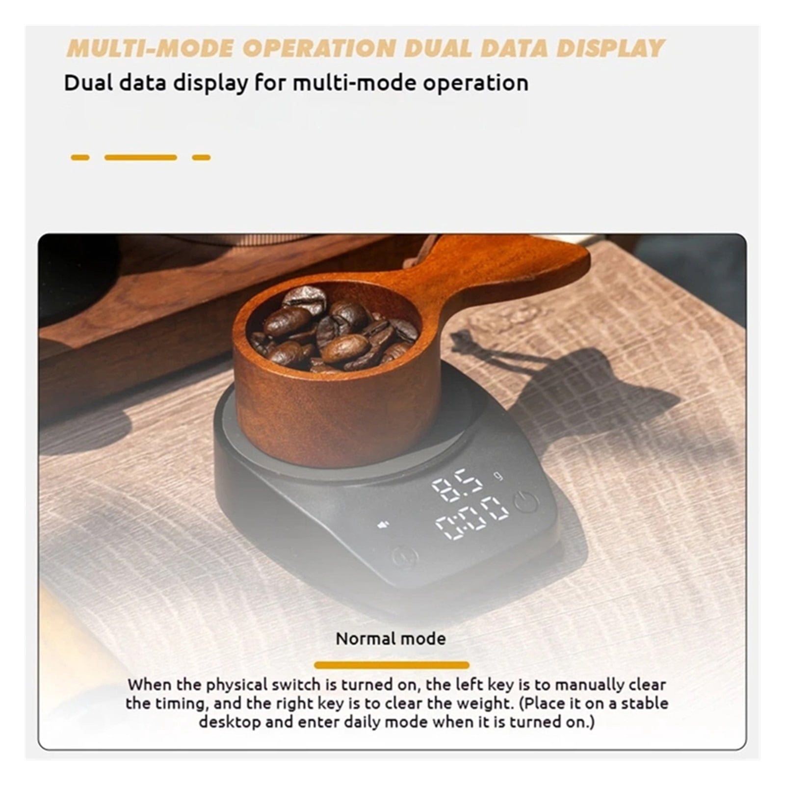 Mini Coffee Scale with Timer, 0.1g Waterproof Espresso Scale