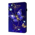 thumbnail image 2 of Tablet Case for Samsung Galaxy Tab A9+ Lightweight PU Leather/TPU Folio Case with Card Slots/View Stand - Protective Cute Cover,Blue Butterfly, 2 of 9