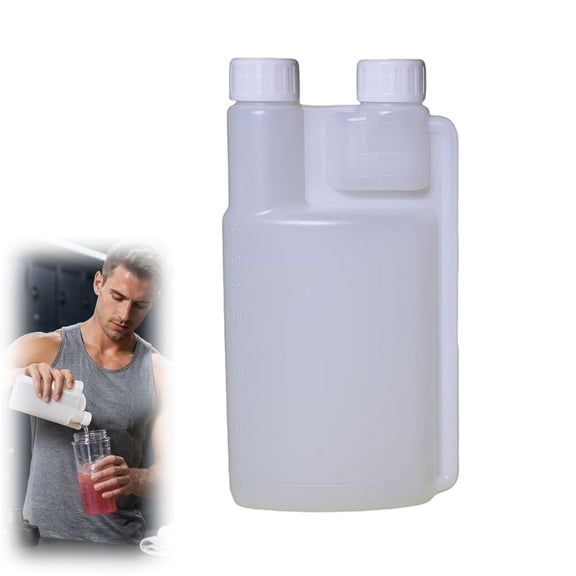 Standard Squeeze Shot Bottle with Measuring, 500ml Plastic Flask with Built-in Shot Glasses, Tumbler Shot Holder for Liquor Travel Outdoor(500ML, 1PC)