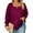 #1 PURPLE, variant on LANREMON Women Casual Zip Up Hoodies Crew Neck Long Sleeve Tops Fall Shirts Crewneck Color Block Button Pullover Tshirts Tunics Plus Size