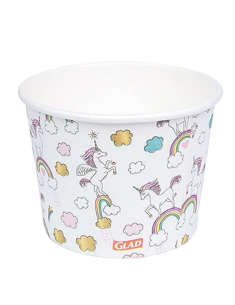 Glad Kids Unicorns Paper Snack Bowls No Lid 12oz 20ct