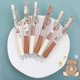 thumbnail image 2 of 6 pcs Kawaii Gel Pens Cute Pens Brown Cute Bear Design Kawaii Pen Japanese Student Signature Pen for Smooth Writing (6 pcs, brown), 2 of 5