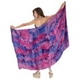 thumbnail image 5 of HAPPY BAY Women's Beachwear Summer Beach Bikini Wraps Sarong Coverups Swimwear Swim Cover up Wrap Skirt Bathing suit Swimsuit Pareo for Women One Size Pink, Tie Dye, 5 of 5