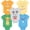 Orange Yellow Grey, variant on Mickey Mouse Baby Boys' 5-Pack One Piece Bodysuits Mickey Red Yellow Grey