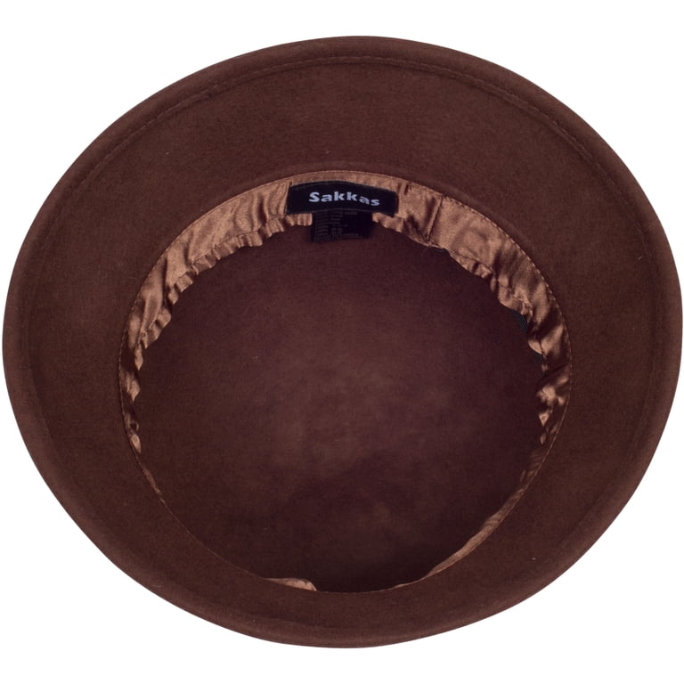 Sakkas Molly Vintage Style Wool Cloche Hat - Brown - One  display picture 3