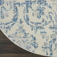 thumbnail image 3 of Nourison Bliss Vintage Farmhouse Ivory/Blue 5'3" x Round Area Rug, (5' Round), 3 of 6