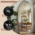 thumbnail image 5 of Antok Full Length Mirror 71" x 28" Large Floor Mirror Standing Mirror, Aluminum Wavy Frame, Wall Mounted or Leaning, Decorative for Living Room Bedroom Entryway, Black, 5 of 7