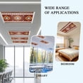 thumbnail image 3 of Southwest Fluorescent Light Covers for Ceiling Lights 4x2 feet,4 Pack Magnetic Light Filters for Classroom,Western Brown Beige Geometric Abstract Art Wooden Fluorescent Light Shade Panel for Office, 3 of 9