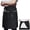 Black, variant on Long Server Apron Black with 3 Pockets Bistro Half Aprons for Men Women Waiter Waitress Chef 28 Inch Waterproof
