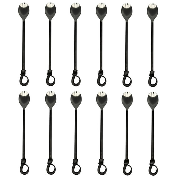 Gourmet Settings Twist N Shout 18/10 Stainless Iced Beverage Spoon (Set of Twelve)