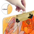 thumbnail image 6 of FORMRS Acrylic Clipboard with Low Profile Clip Standard A4 Letter Size, 12.5" x 9", Orange Abstract Floral, 6 of 8
