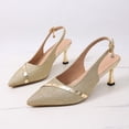 thumbnail image 5 of Women's Slingback Pumps with Stiletto Heel & Pointed Toe, Glitter Kitten Heels for Evening Parties, Cocktail Dinners, and Nightclub Nights, 5 of 9