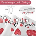 thumbnail image 4 of Valentine''s Day Shower Curtain Red Love Heart Shower Curtains Set with Hooks, Romantic Pink White Waterproof Fabric Bathroom Curtains Valentines Decor Home Accessories,72 X 72 Inch Long, 4 of 5